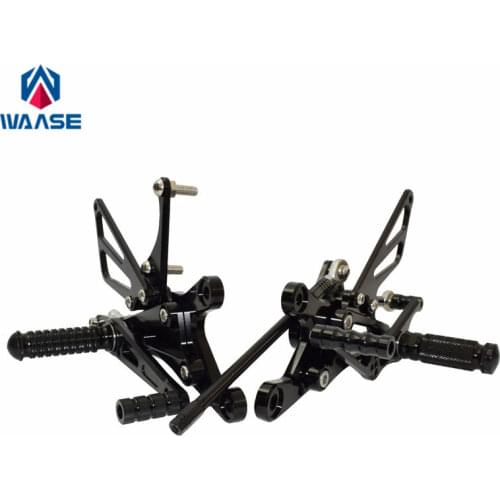Waase CNC Adjustable Rider Rear Sets Rearset Footrest Foot Rest Pegs For Yamaha YZF R6 1999 2000 2001 2002