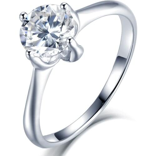 Luxury Women Ring 100% 925 Sterling Silver Ring Noble Moissanite Wedding Rings Jewelry Accessories Gift For Girl Lady Party