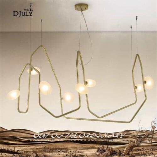 Modern Interlaced geometry allotype chandelier lighting for living room kitchen creative dining room light fixtures ceiling led