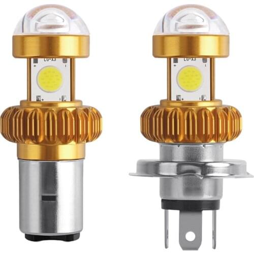 Motorcycle H4 BA20D LED Headlight Blubs with Fan 20W 6000K Moto Light CSP Chips Scooter Accessoire Motobike LED Head Lamp White