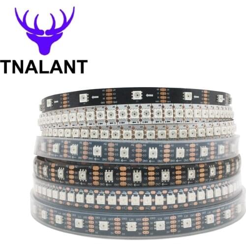 SK9822 APA102 RGB Led Strip Light 30/60/144Leds Smart Pixel Strip DATA and CLOCK Individually Addressable IP30 65 67 DC5V