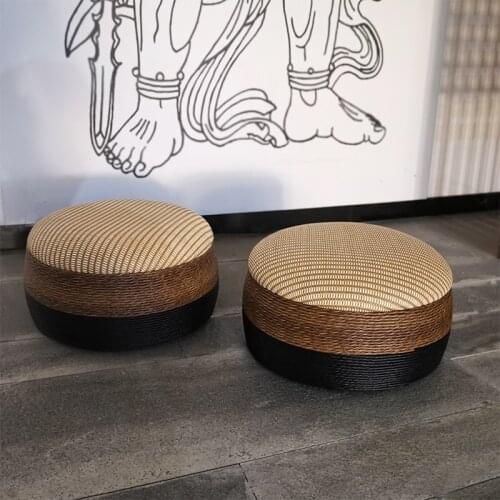 Chinese Style Classic Design Stool Shoes Changing Bench Decorative Oriental Furniture Zen Tatami Low Stool