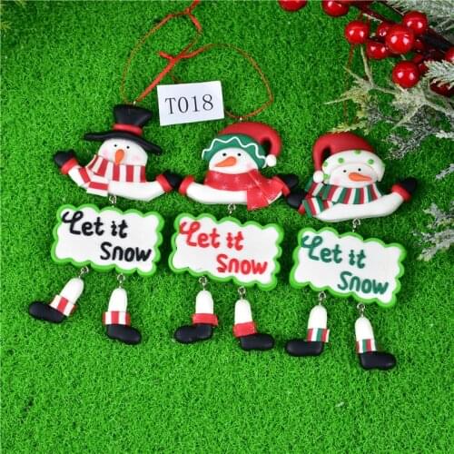 Childrens scene decoration ornaments soft clay old man snowman gingerbread man ornaments clay modeling ornaments