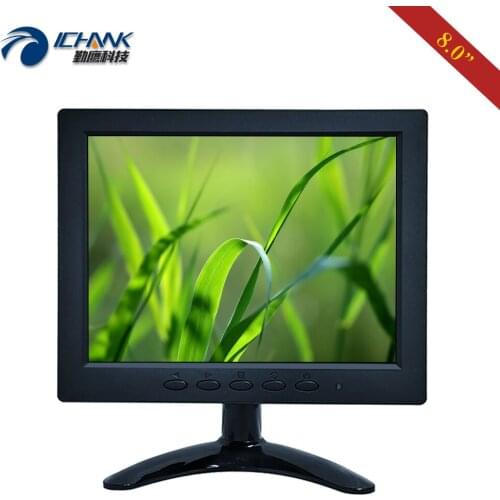 ZB080JN-592/8" inch 1024x768 4:3 IPS HDMI VGA AV Built-in Speaker POS Microscope Vehicle PC Monitor USB Port U-disk Video Player