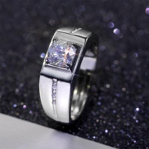 Women Ring Engagement Rings For Women Fashion Simple Four Claws Square Cubic Zirconia Ring Give Girlfriend Birthday Gift Jewelry