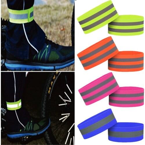 1 Pair Wristbands 4/5cm Night Fluorescent Reflective Arm Band for Running Jogging Walking Cycling PAPER WRISTBANDS for EVENTS