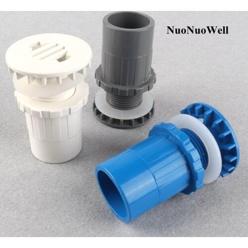 1pc 50mm PVC Pipe Connectors HI-Quality Drainage Joints For Aquarium Fish Tank Aquatic Pet Adapter Water Tank Socket DIY Tools
