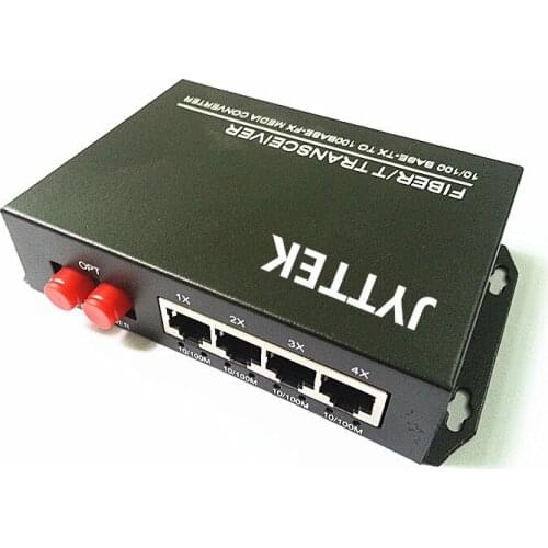 1 Fiber to 4 UTP Unmanaged 10/100Mbps Megabit Ethernet Fiber Switch doul fiber 20km FC