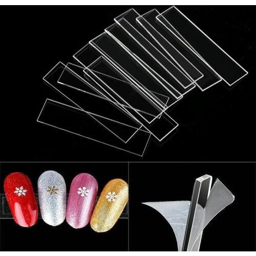 10pcs/1pcs/Set False Nail Tips Nail Art Display Stand Clear Magnetic Showing Tools Practice Strip Acrylic Display Holder Tr#06