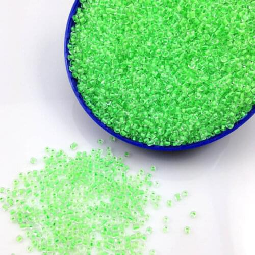 16g 1000pcs 2mm 12/0 Green Clear Color Round Loose Spacer Beads Cezch Glass Seed Beads Handmade Jewelry Making DIY Garment Beads