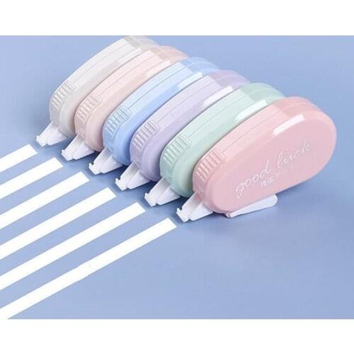 6 Pieces Macaron Color Correction Tapes White Correction Tape Quick Dry White Tape Morandi Color Correction Tape Wide