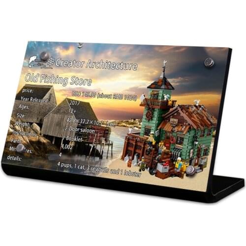 The Acrylic display stand brand for creator 21310 idea old fishing store toys building blocks