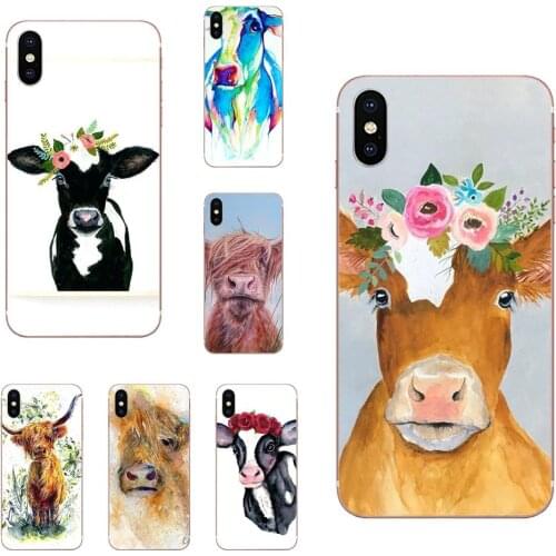 Animal Cattle Cow Watercolor Painting For Huawei Honor 10 10i 20 20i 8S lite Y9 Prime Y7 2019 Y5 2018 p40 lite pro