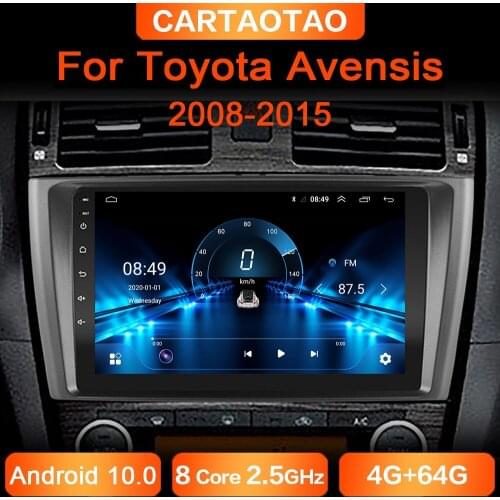 4GB+64GB Android 10.0 DSP RDS car radio GPS navigation multimedia video player For Toyota Avensis T25 2008 2009 2010-2015 2DIN