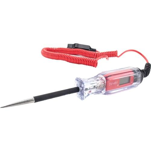 Large Size 3-48V Auto Digital LCD Circuit Tester Truck with Stainless Probe
