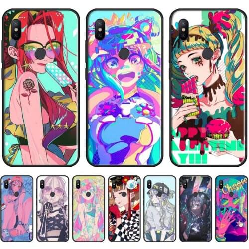 Fashion trend girl illustration Phone Cases For Xiaomi Redmi 7 9t 9se k20 mi8 max3 lite 9 note 8 9s 10 pro Shell Cover Funda
