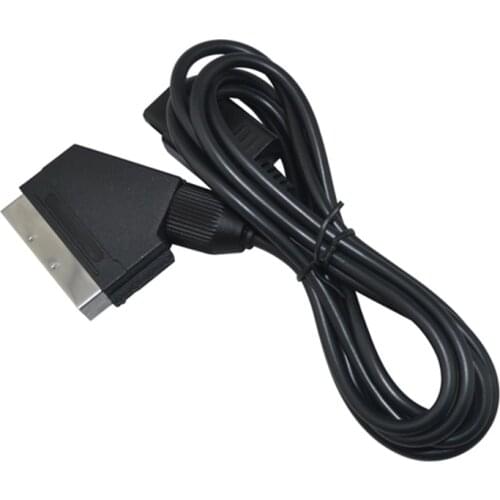1.8m PVC RGB Scart Video AV Cable Cord Lead For PAL Super Nintendo N64 NGC SNES