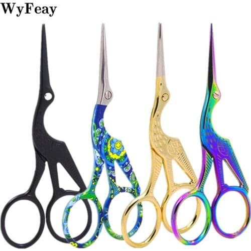 Crane Mouth Scissors Cross-stitch Antique Vintage Craft Sewing Scissor Fishing Stainless Steel Thread Scissors Cutting Fabric