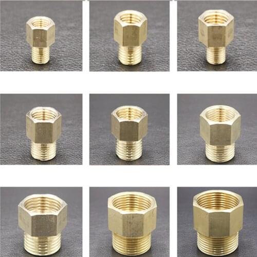1/8" 1/4" 3/8" 1/2" Male to Female Thread Brass Pipe Connectors Brass Coupler Adapter