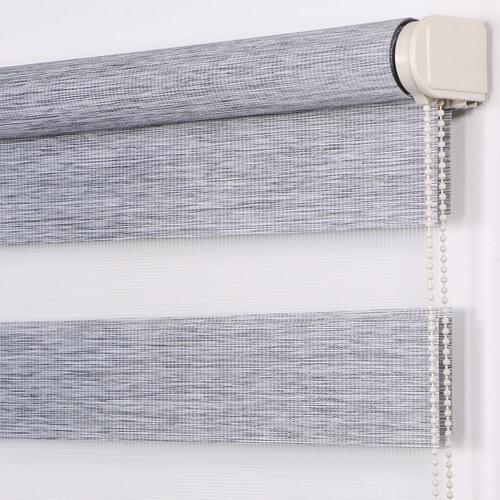 Liforida Light Gray White Bamboo Zebra Blinds Zebra Roller Blinds