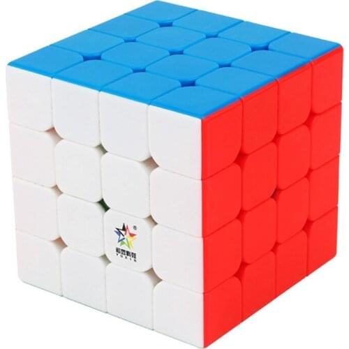 Little Magic 4x4x4 Magnetic Speed Magic Cube Twist Puzzle Toy Brain Teaser 3D IQ Game Stickerless 4x4 Yuxin 4*4*4 Multi-Color