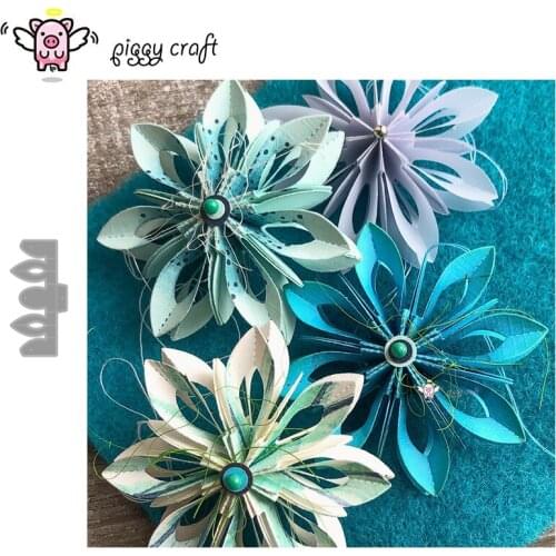 Piggy Craft metal cutting dies cut die mold Folded flower decoration Scrapbook paper craft knife mould blade punch stencils dies