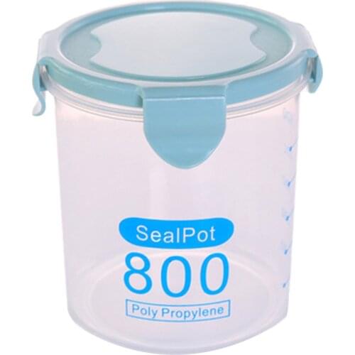 Multi-functional Clear Plastic Sealed Cans Storage Tank Kitchen Dry Food Containers Home Food Grain Storage Jar