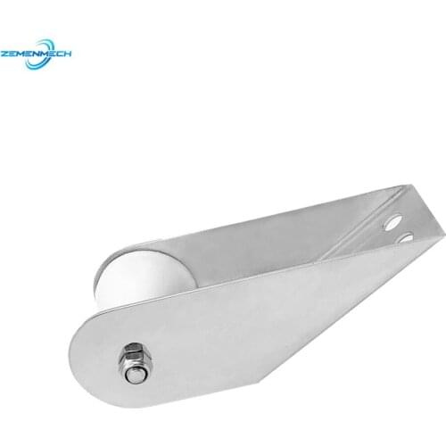 Marine Hardware 316 Stainless Steel Boat Bow Anchor Roller Bracket Yacht Lift Roller With Rubber Wheel for Fixed Anchor Canoe
