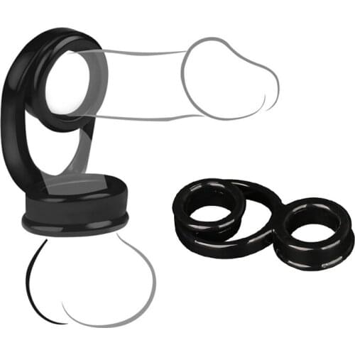Male Penis Ring Scrotum Cage Penis Extender Cock Rings Testis Bondage Chastity Ring Sex Toys for Man Delay Premature Ejaculation