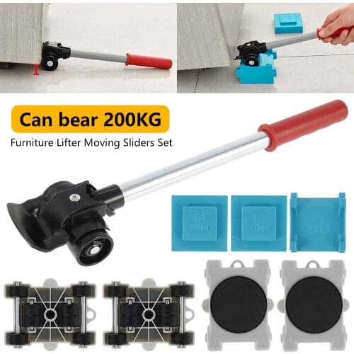 8Pcs Furniture Sliders Mover Set,Heavy Furniture Lifting and Moving Tool,Furniture Movers 360 degree Rotatable Pads Max up 200kg