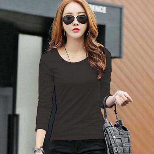 New 2020 Autumn Winter Women Tops Tees T-shirts Long Sleeve Casual Tunic Basic Shirt Tops T Shirt