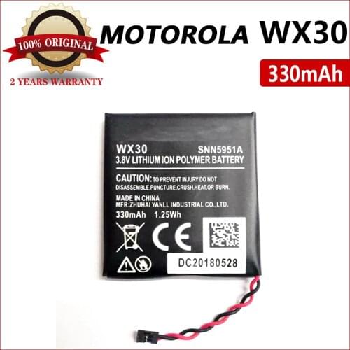 Genuine New 330mAh WX30 SNN5951A battery For Motorola Moto 360 (1st gen) Smart Watch 360 1st Gen 2014 Smart Watch Batteries