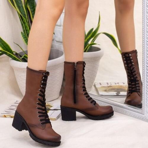 Tonar Robinat Tan Skin Women 'S Postal Boots Sonabahar Winter New Season Cool Comfortable Style