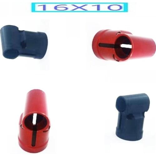 Aluminum Alloy Tee Joint 16 to 10mm Three-Way Tripod Carbon Tube Joint Connector Connection Clip Clamp for RC Plant UAV