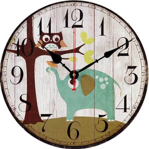 WONZOM Cartoon Wall Clock Horse Design Relogio De Parede Large Silent For Living Room Animal Saat Decor Kitchen Watch Wall Gift