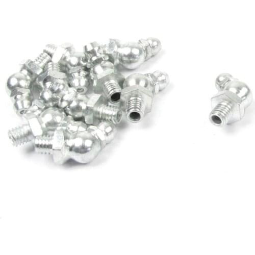X Autohaux 10 Pieces 6Mm Thread 45 Degree Angle Metal Grease Nipple Zerk Fitting Nozzle