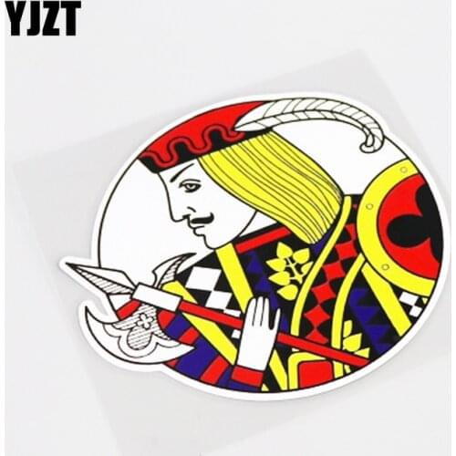 YJZT 12CM*11CM Cartoon Fun Poker Graphical PVC Car Sticker Decal Decoration 13-0908