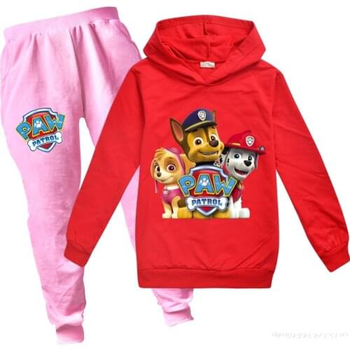 PAW PATROL Casual Kids Clothes 2 Piece Set Clothing Boys Girls Hoodie+ Pants 2Pcs/Set Boys Tracksuit Childrens Baby Clothes