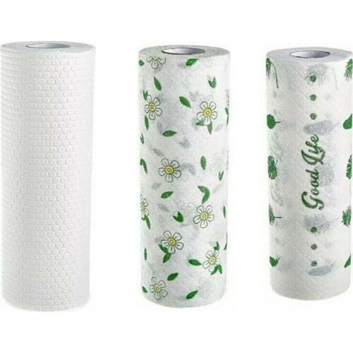 3 Reusable Washable Non-Woven Fabric Kitchen Dish Cloth Washing Clean Towel Roll