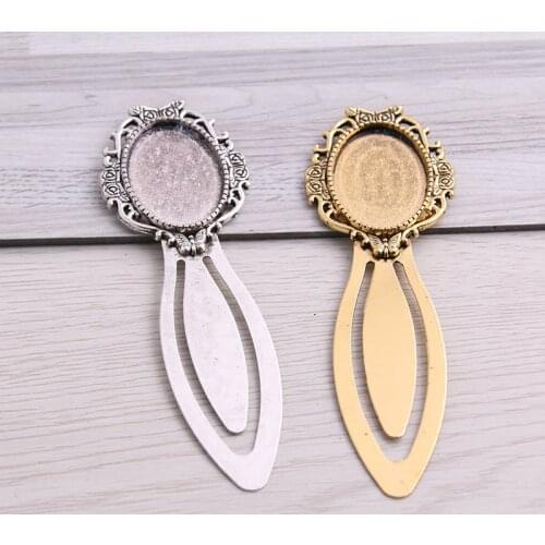 5pcs 18X25mm Inner Size Antique And Gold Vintage Style Handmade Bookmark Cabochon Base Cameo Setting