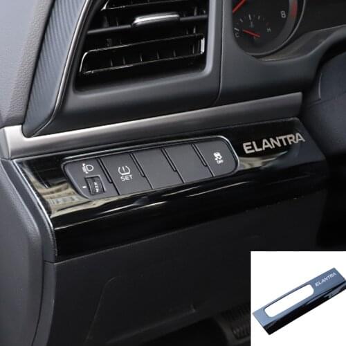 Car Fog Lights Switch Cover Trim Interior Frame Decoration Stickers For Hyundai Elantra 2016 2017 2018 2019 2020 accessories