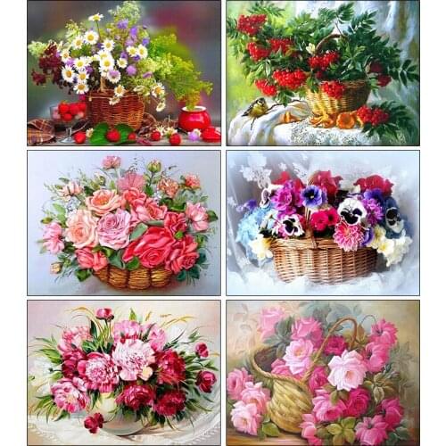 ARMYQZ Full Square Diamond Painting Flowers Cross Stitch Embroidery Slae Handmade Gift Diamond Art Rhinestones Home Decor 5d Diy