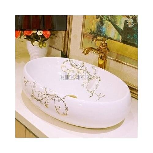 JT-9230 Countertop Sinks Ceramic Art Basin Ceramic High-quality Home Counter Top Wash Basin Household Bathroom Sink Washbasin
