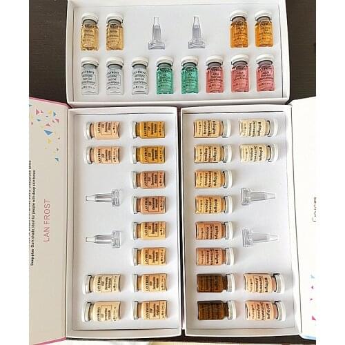 12pcs Korean BB Glow Cream Foundation Makeup Brightening Anti-Aging Serum Long-Lasting Whitening Cream Starter Kit Meso