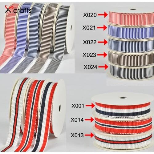 PPCrafts 9MM 16MM 25MM Stripe Petersham Ribbon For DIY Sewing Gift Handmade WeddingTape Free shipping
