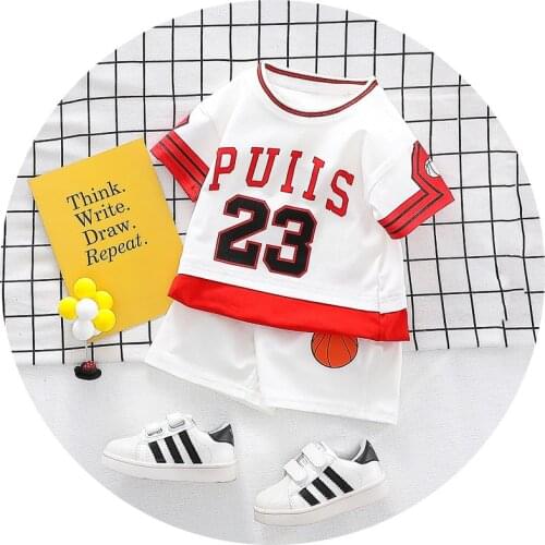 Summer Baby Boy Clothes Strawberry Sports Kids Streetwear Sleeveless Baby Sets Outfits Baby Girls Clothing