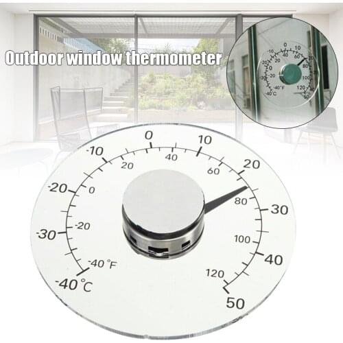 Outdoor Thermometer Home Self-Adhesive Doors Window Transparent Waterproof Thermometer without Battery Paste MC889