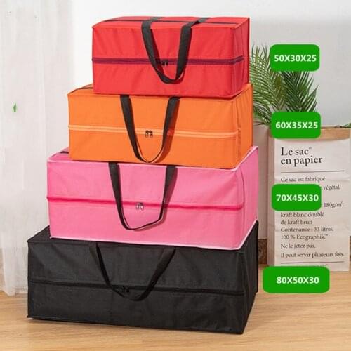 Oxford Clothes Storage Bag Large Capacity Quilt Wardrobe Organizer Waterproof Dust Proof Pillow Bedding Package Accessories Item