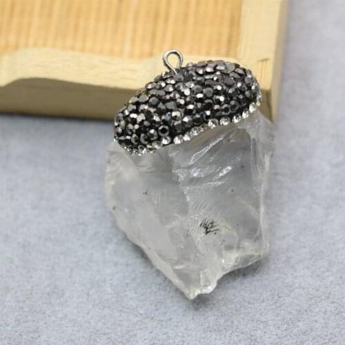 32*41mm natural white crystal irregular pendant stone jades elegant diy party gifts wholesale price jewelry accessories B3034