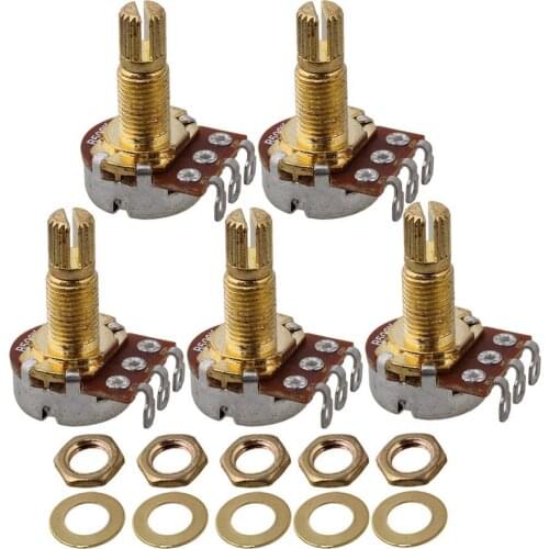 Guitar Potentiometer B500k With 16mm Base Diameter Guitar Volume Switch Pots Pack of 5